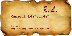 Reszegi László névjegykártya